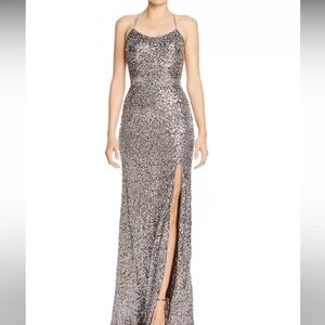 Open back sequin gown
